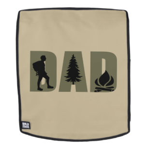 Funny Fathers Day Hiking Hiker Camping Dad Backpack