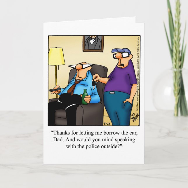Funny Father's Day Humor Greeting Card (Front)