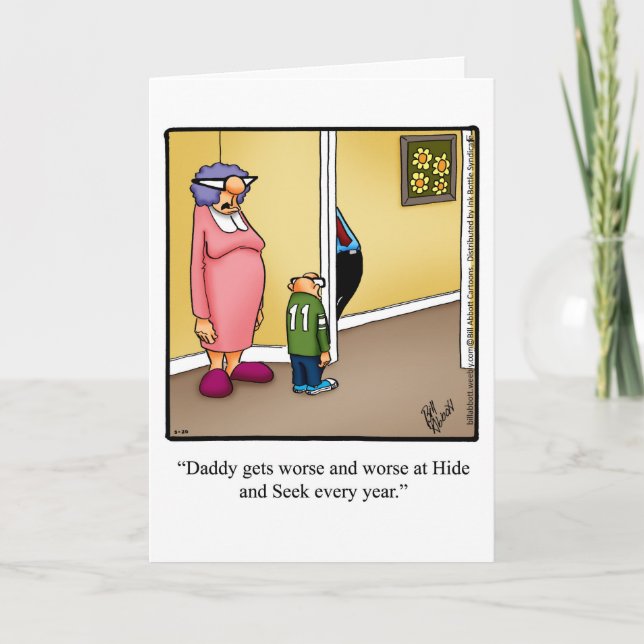 Funny Father's Day Humor Greeting Card (Front)