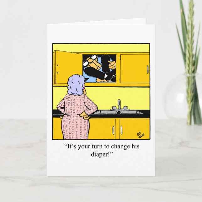 Funny Father's Day Humour Greeting Card (Front)