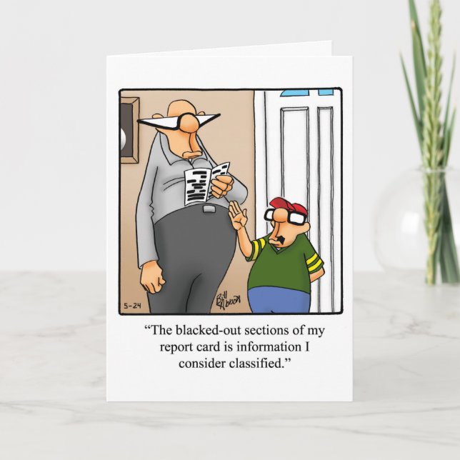 Funny Father's Day humour Greeting Card (Front)