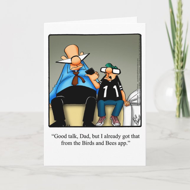 Funny Father's Day Humour Greeting Card (Front)