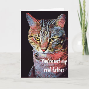 Funny Father's Day Judgmental Cat Card