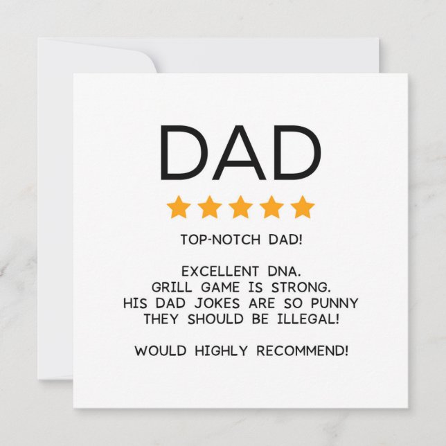 Funny Father's Day or Dad Birthday Card (Front)