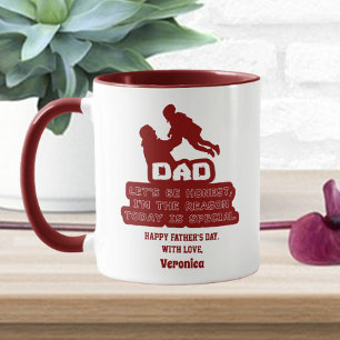 Funny Father's Day Personalised Maroon Mug