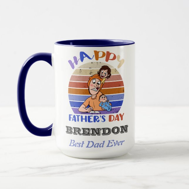 Funny father's day personalised  mug (Left)