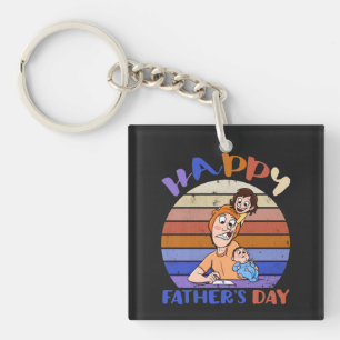Funny father's day personalized keychain