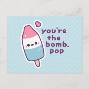 Funny Father's Day Popsicle Pun Postcard