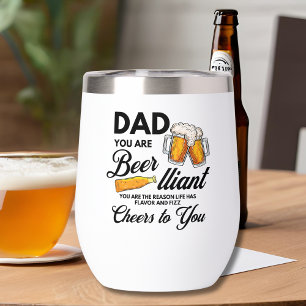 Funny Father's Day Quote Dad Your Are Beer-lliant