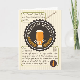 Funny Father's Day Retro Beer Label Brother-in-Law Card