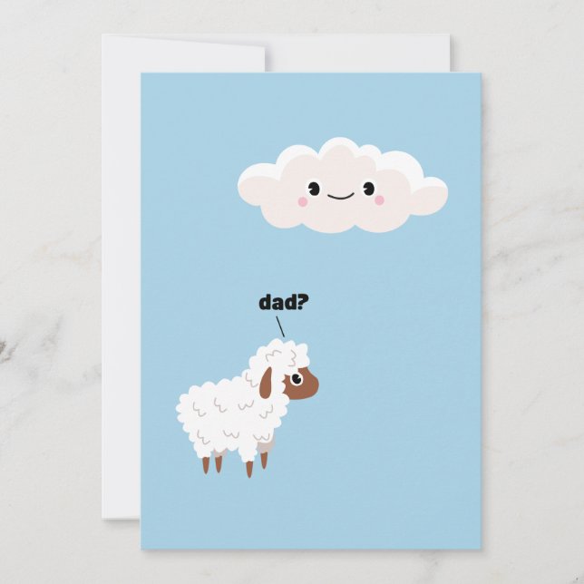 FUNNY FATHERS DAY SHEEP THINKS COULD IS DAD HOLIDAY CARD (Front)