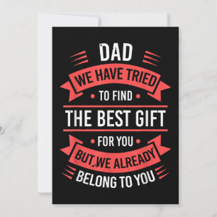 Funny Fathers Day Shirt Dad from Daughter Son Wife Invitation