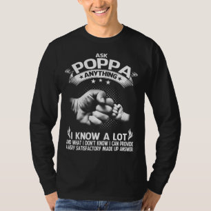 Funny Father's Day Shirt Gift 60th Ask POPPA Anyth
