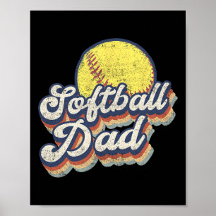 Funny Fathers Day Softbyll Dad Gift From Daughter  Poster