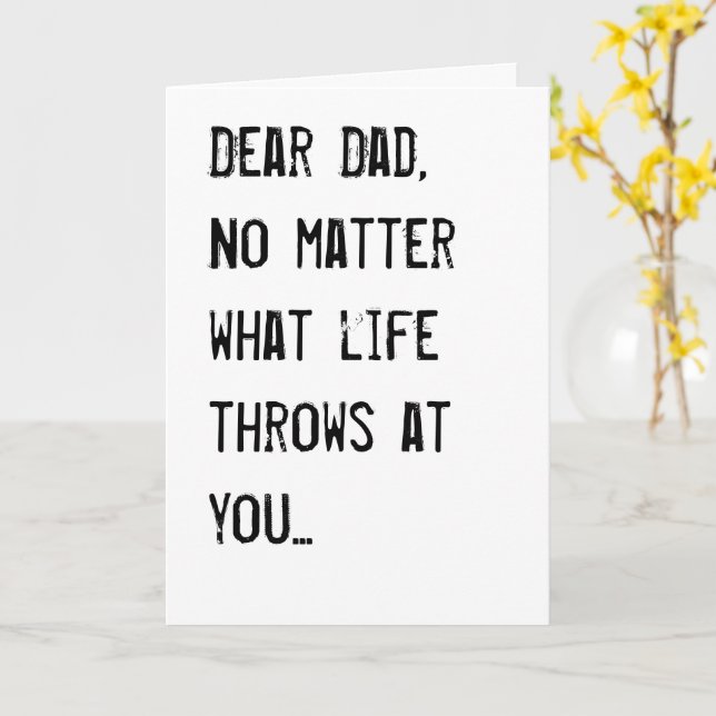 Funny Father's Day "Ugly Children" Card (Yellow Flower)