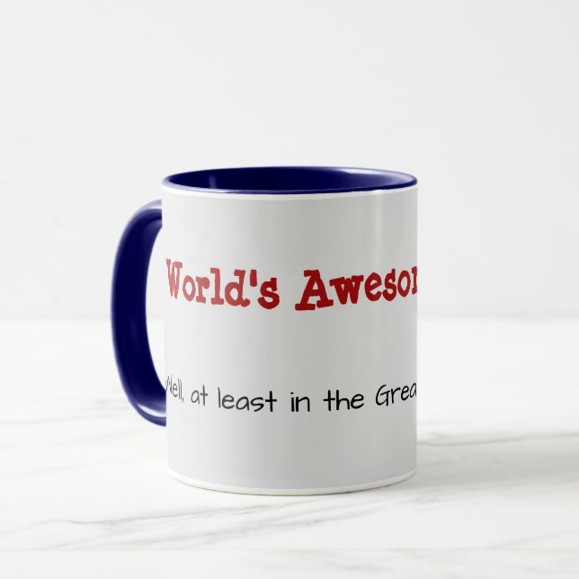 Funny Fathers Day | Worlds Awesomest Dad | Mug (Front Left)