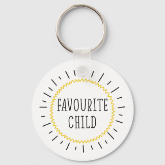Funny Favorite Child Keyring with message