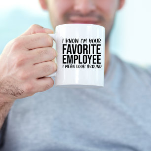 Funny Favourite Employee, Office Workplace Coffee Mug
