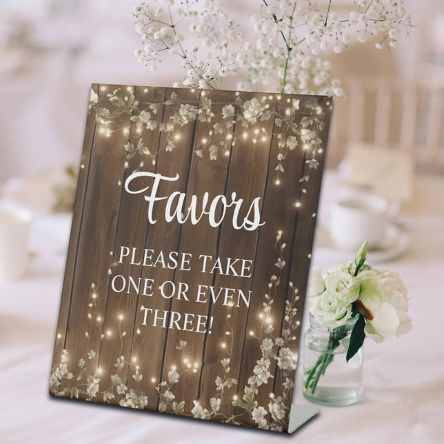 Funny Favours Signature Script  Wood String Lights Pedestal Sign (Creator Uploaded)