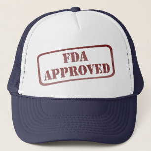 Funny FDA Approved Humour Red Distressed Stamp Cap