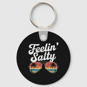 Funny Feelin Salty Vintage Beach Summer Vacation 7 Key Ring
