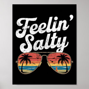 Funny Feelin Salty Vintage Beach Summer Vacation 7 Poster