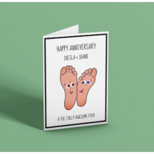 Funny Feet Anniversary Card