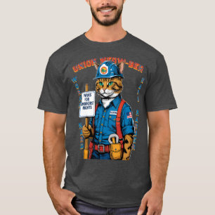 Funny Feline Union Member Labour Day from Florida T-Shirt
