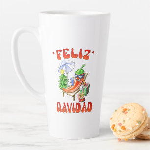 Funny Feliz Navidad Cute Christmas Chilli Latte Mug