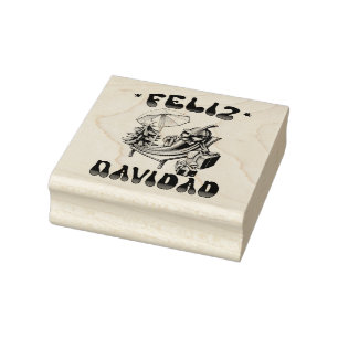 Funny Feliz Navidad Cute Christmas Chilli Rubber Stamp