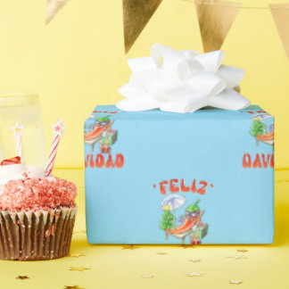 Funny Feliz Navidad Cute Christmas Chilli Wrapping Paper