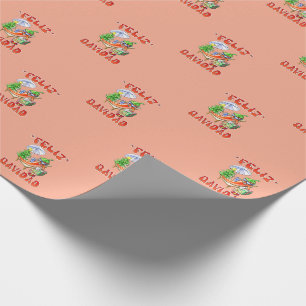Funny Feliz Navidad Cute Christmas Chilli Wrapping Paper