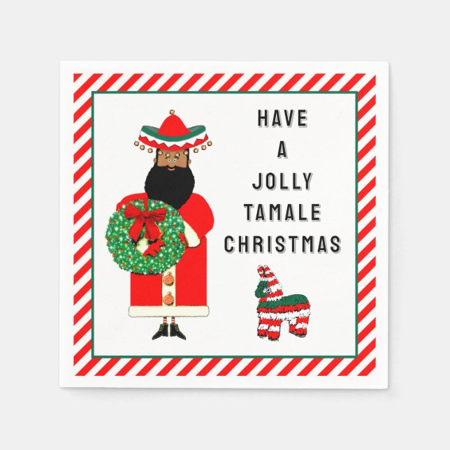 Funny Feliz Navidad Fiesta Napkin (Front)