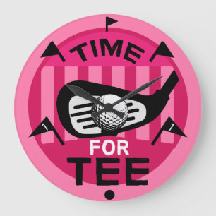 Funny Female Golfers Pros Golfing Fanatics Large Clock