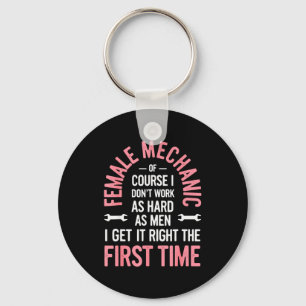 Funny Female Mechanic Car Repair And Garage Work F Key Ring