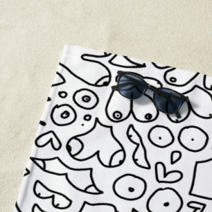 Funny feminist baby beach towel