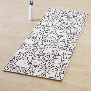 Funny feminist baby yoga mat