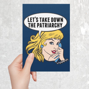 Funny Feminist Pop Art Anti Patriarchy Quote Card