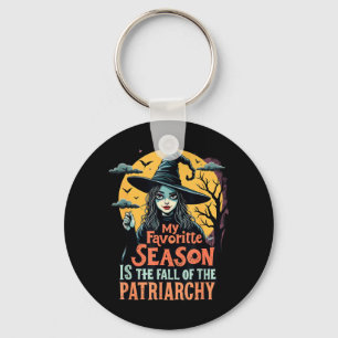 Funny Feminist Witch Favourite Season Liberal Key Ring