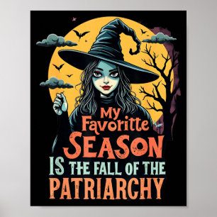 Funny Feminist Witch Favourite Season Liberal Poster
