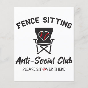 Funny Fence Sitting Anti Social Club Baseball Soft