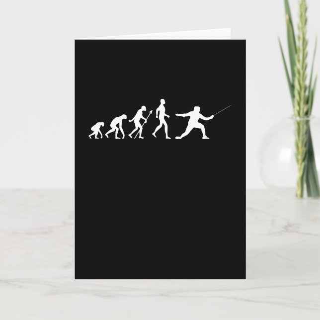 Funny Fencing Gift for Fencer Men and Women Card (Front)