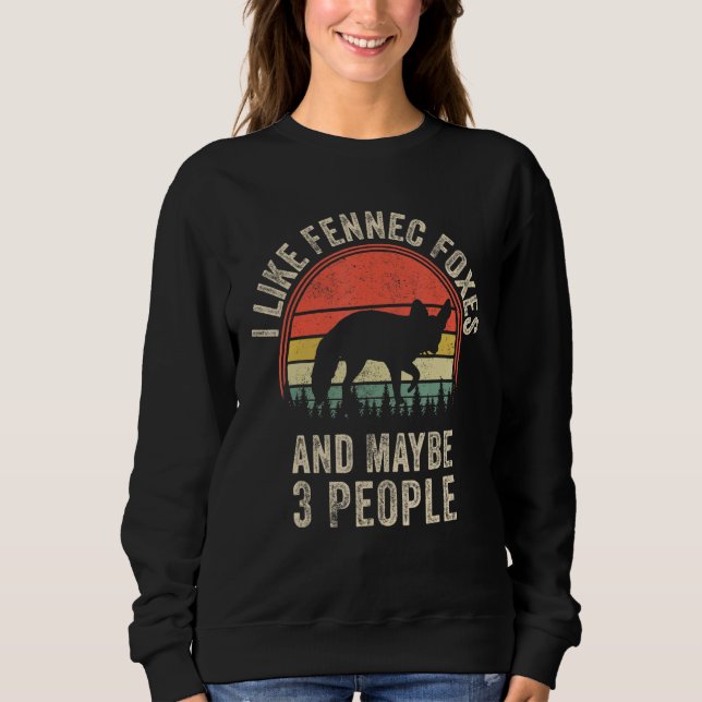 Funny Fennec Fox Design Art Graphic Fennec Foxes Z Sweatshirt (Front)
