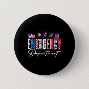 Funny Feral And Free Racoon Boy Men Usa Flag 4th O 6 Cm Round Badge