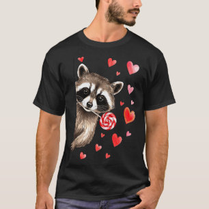 Funny Feral Raccoon Valentine's Day Sarcastic Humo T-Shirt