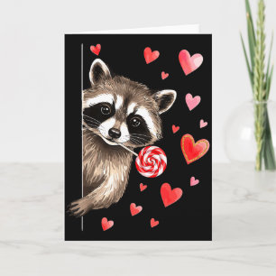 Funny Feral Raccoon Valentines Day Sarcastic Humor Card