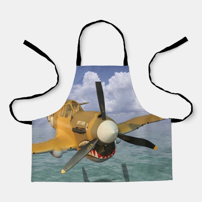 Funny & Festive Cat Pilot Apron - Size Small (Front)