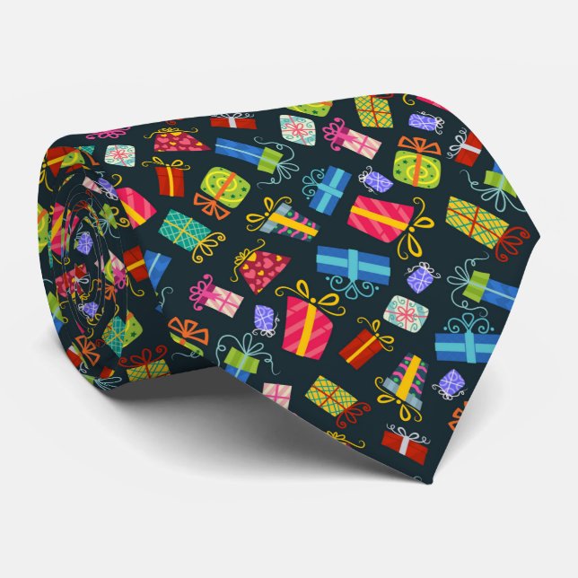 Funny & Festive Christmas Design Tie (Rolled)
