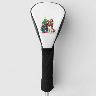Funny Festive Dog Costume with decorated Christmas Golf Head Cover