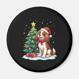 Funny Festive Dog Costume with decorated Christmas Magnet